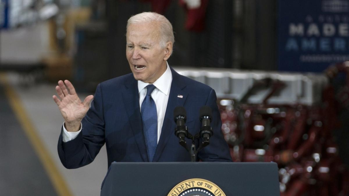 Joe Biden hat sich bei einem Auftritt wieder einmal blamiert. (Foto)