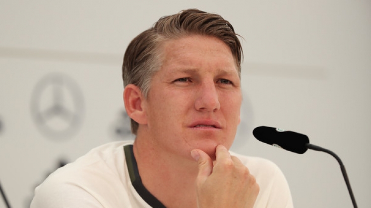 Bastian Schweinsteiger während einer Pressekonferenz in Ascona am 25.05.2016.
