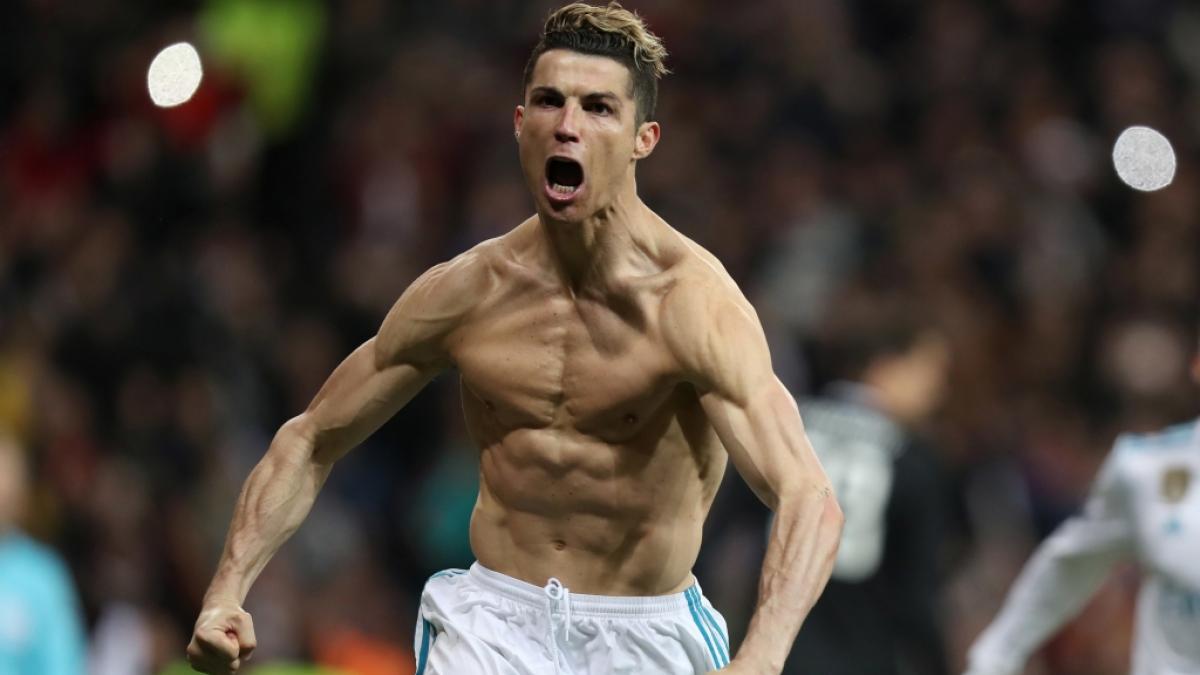 Cristiano Ronaldo von Madrid jubelt nach einem Tor. (Foto)
