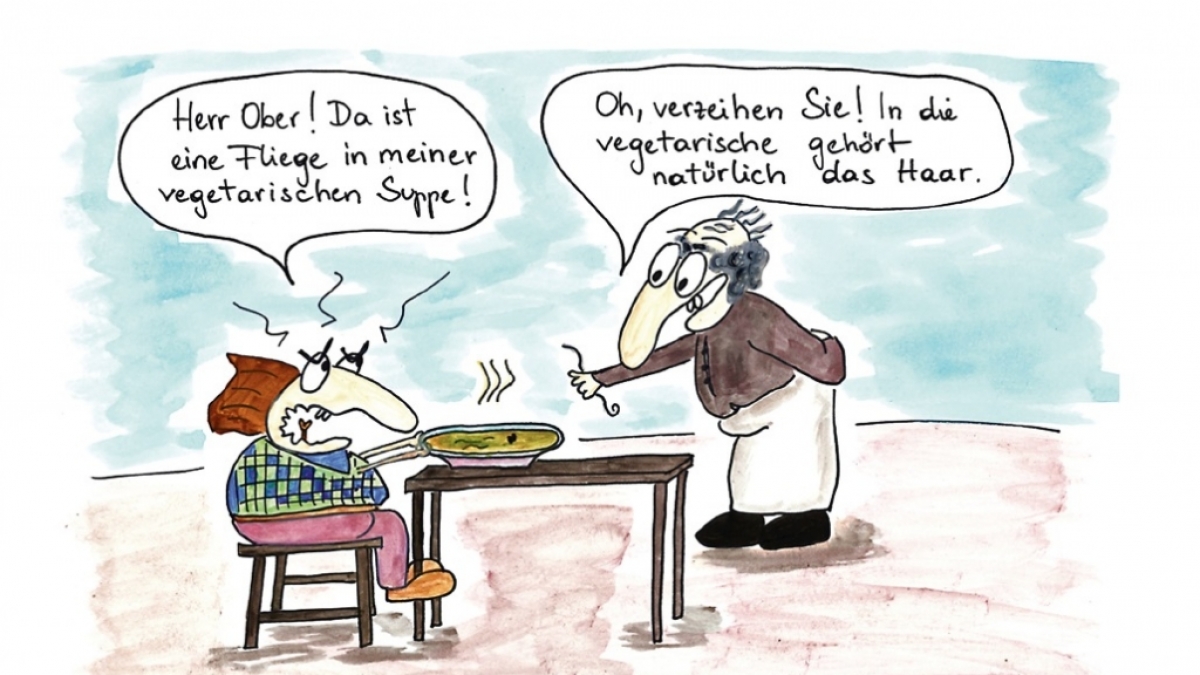 Oje, was macht man blo&szlig; als Veganer, wenn man eine Fliege in seiner Suppe findet? (Foto)
