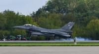 Ein polnischer F-16-Jet steigt in die Luft. Am Samstag gab es erneut Alarm wegen russischer Drohnen über dem Nato-Land.
