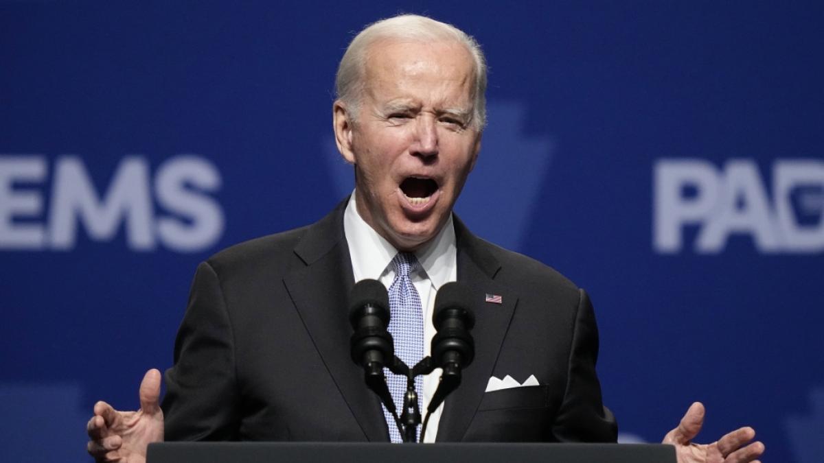 W&auml;hrend eines Baseballspiels wurde Joe Biden in einem Werbespot heftig attackiert. (Foto)