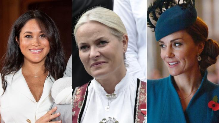Meghan Markle, Prinzessin Mette-Marit und Kate Middleton.