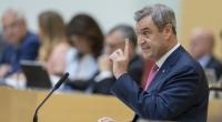 Markus Söder hält eine Rede im bayerischen Landtag. Im Netz stoßen seine Worte auf Kritik.