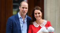 Prinz William und Prinzessin Kate stehen mit ihrem neugeborenen Sohn Prinz Louis vor dem St. Mary's Hospital im Stadtteil Paddington.