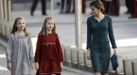 Prinzessin Sofia (links) und Kronprinzessin Leonor (Mitte) gemeinsam mit ihrer Mutter Königin Letizia von Spanien.