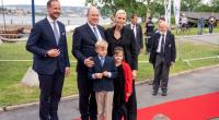 Kronprinz Haakon von Norwegen nahm Fürst Albert, Prinzessin Charlène und den Nachwuchs Jacques und Gabriella in Oslo in Empfang.