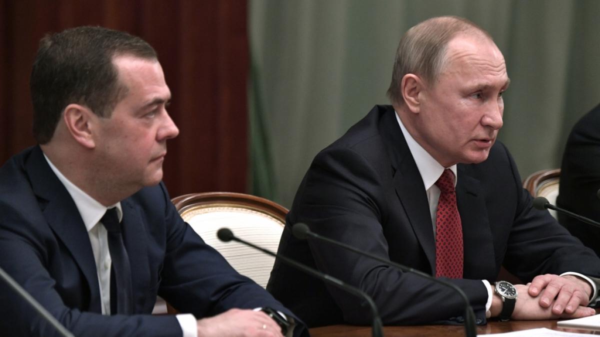 Wladimir Putin kann sich auch im dritten Jahr des Ukraine-Kriegs auf seinen Gefolgsmann Dmitri Medwedew verlassen. (Foto)