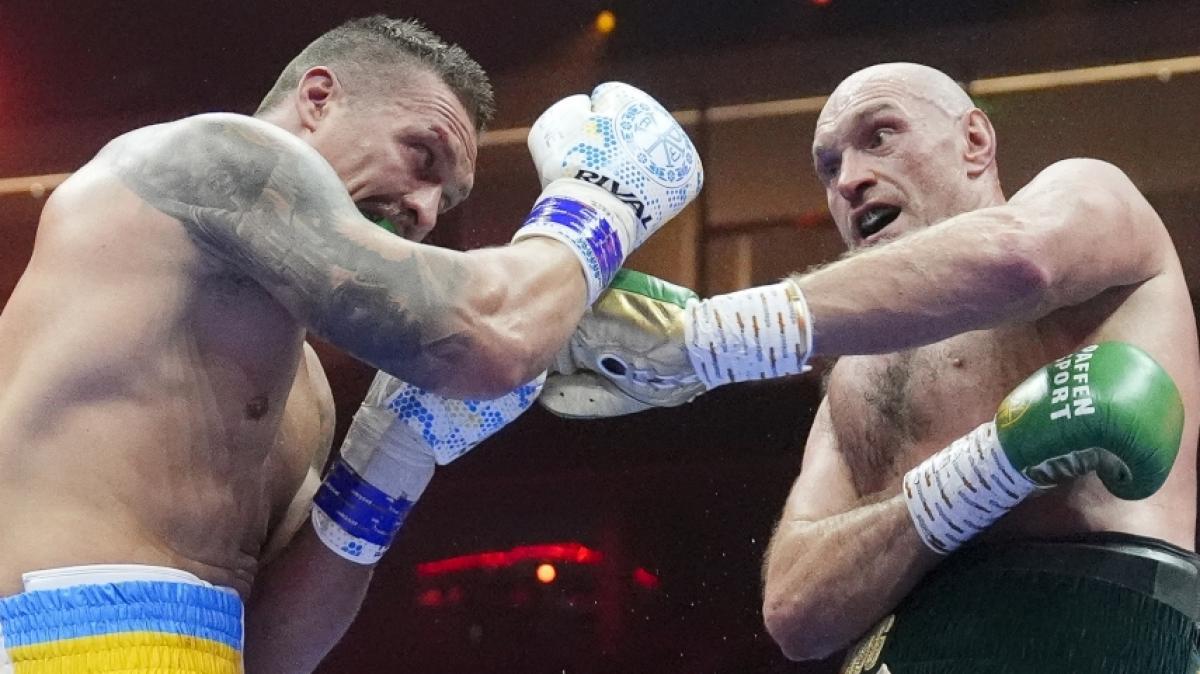 Tyson Fury (rechts) und Oleksandr Usyk boxten in Riad um die Schwergewichtskrone. (Foto)