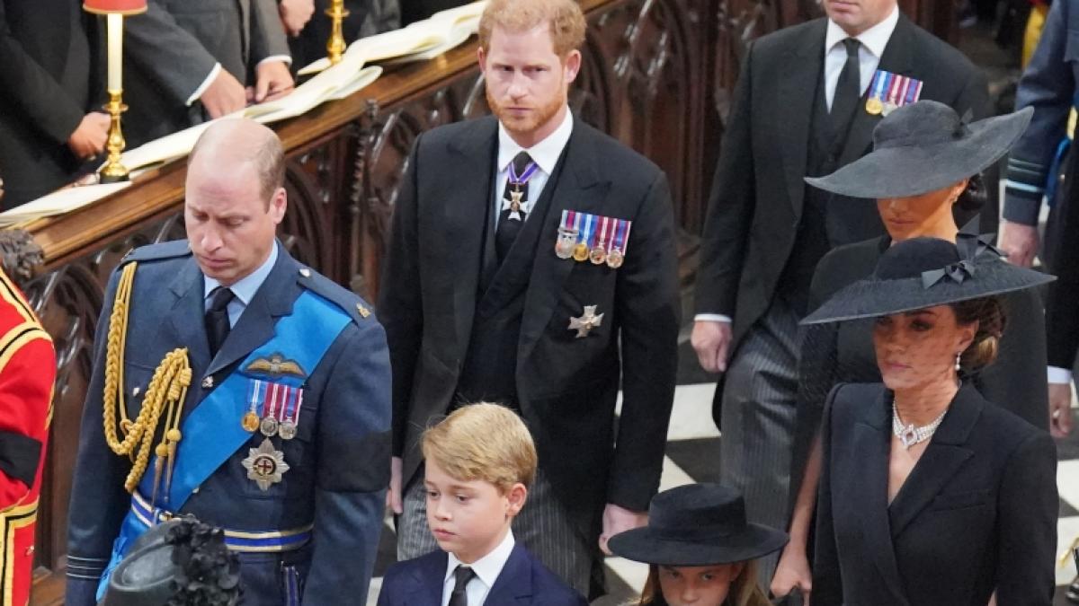 Prinz Harry (o.) hat angeblich Angst vor Prinz George (u.). (Foto)