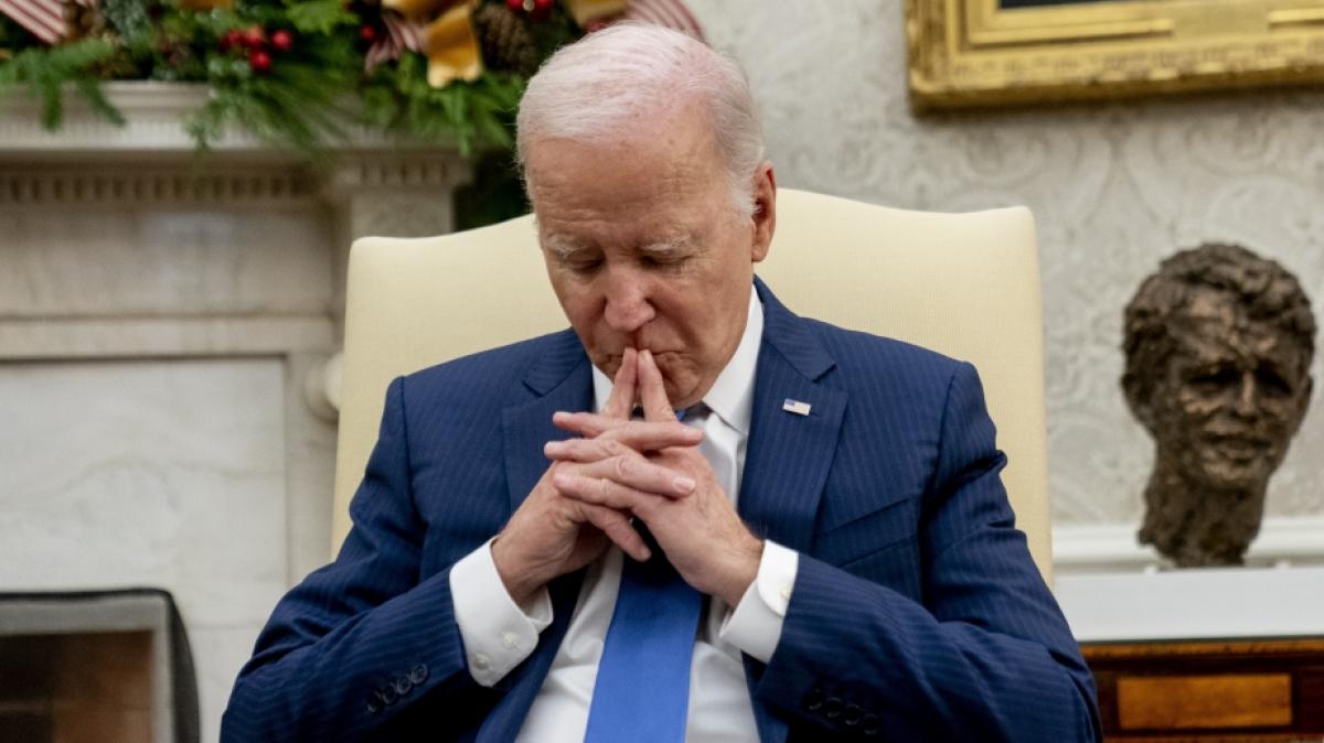 Joe Biden sorgte auch 2024 f&uuml;r reichlich skurrile Schlagzeilen. (Foto)