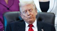 Donald Trump schlief zuletzt bei einer Pressekonferenz ein.