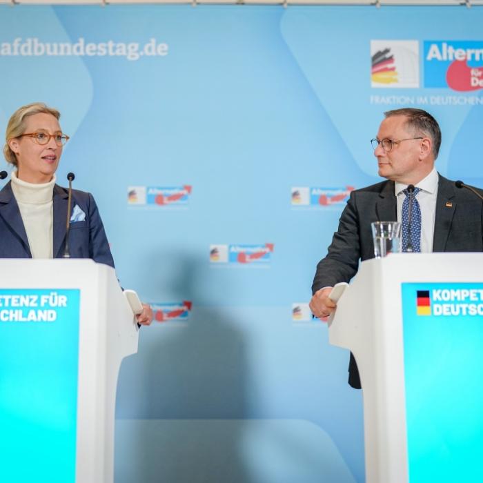 AfD knackt Rekord - Alice Weidel und Tino Chrupalla klettern