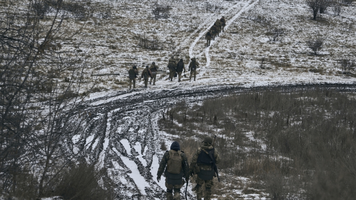 Ukrainische Soldaten in der N&auml;he von Bachmut. (Foto)