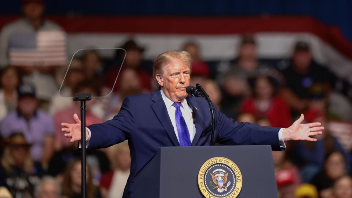 Bei einer Kundgebung in South Carolina gab es Zwischenrufe gegen Donald Trump. (Foto)