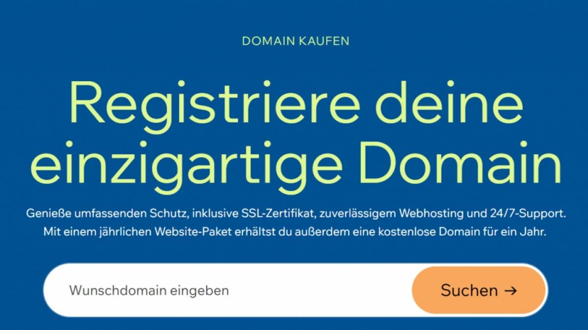 Bei Wix.com k&ouml;nnen Sie ganz einfach Domains kaufen und verwalten. (Foto)