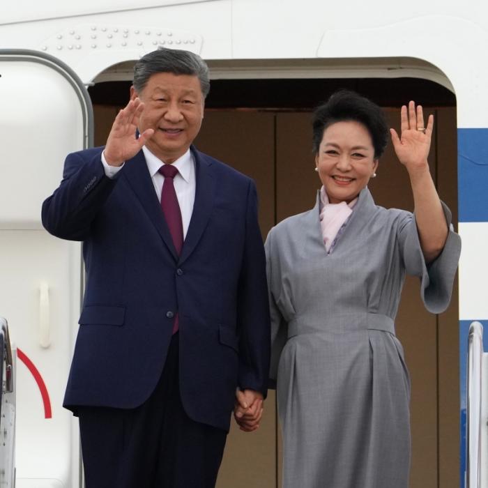Xi Jinping und seine Frau Peng Liyuan bei der Ankunft in den USA.