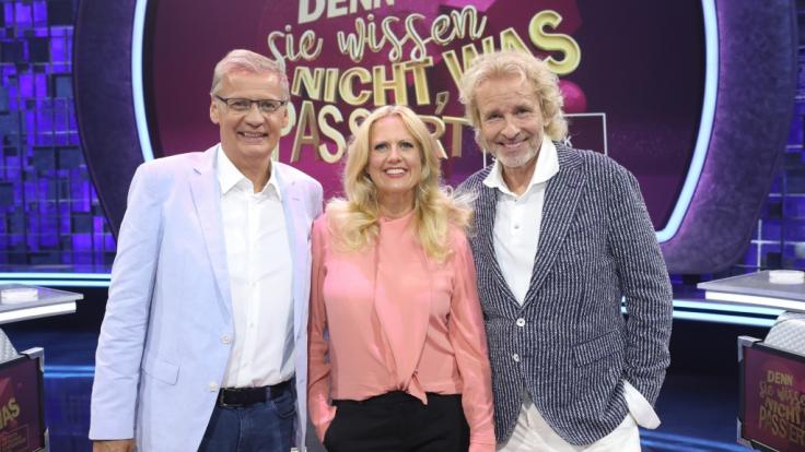 Das Moderatoren-Trio Günther Jauch, Barbara Schöneberger und Thomas Gottschalk.