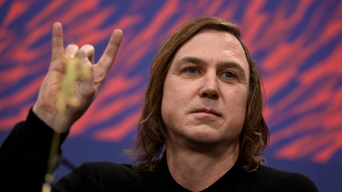 Schauspieler Lars Eidinger w&auml;hrend der Pressekonferenz des Films "Sterben". (Foto)