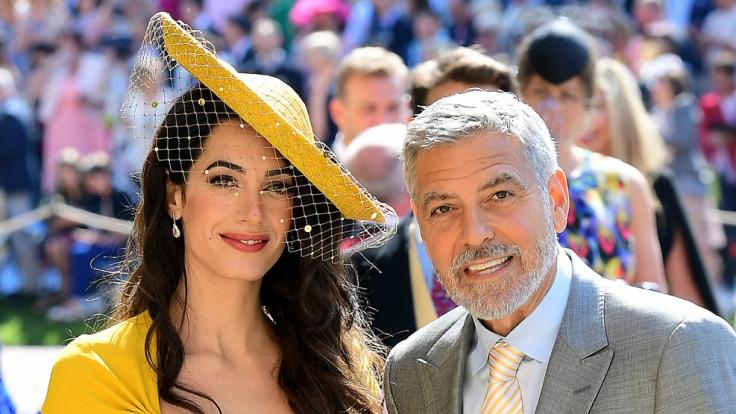 Amal und George Clooney bei Meghans und Harrys Hochzeit.
