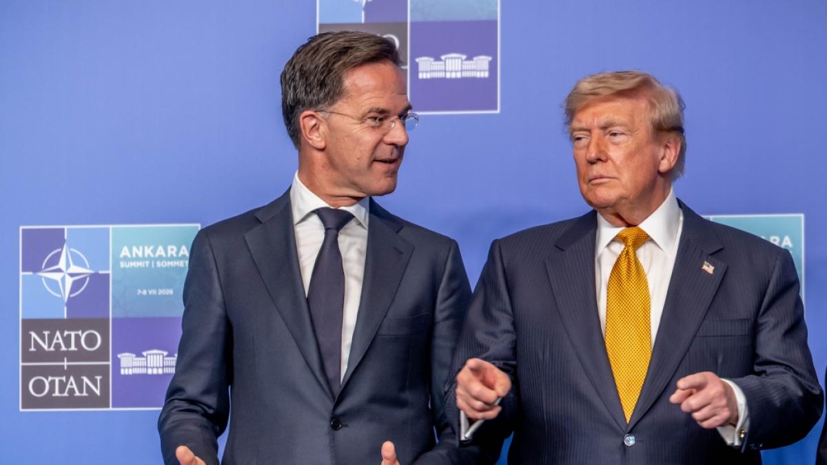 Nato-Generalsekret&auml;r Mark Rutte weicht beim Nato-Gipfel einer Reporterfrage zu seinem Verhalten gegen&uuml;ber US-Pr&auml;sident Donald Trump aus. (Foto)