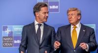 Nato-Generalsekretär Mark Rutte weicht beim Nato-Gipfel einer Reporterfrage zu seinem Verhalten gegenüber US-Präsident Donald Trump aus.
