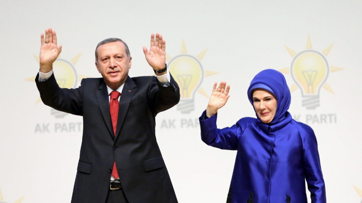 Recep Tayyip und Emine Erdogan. (Foto)