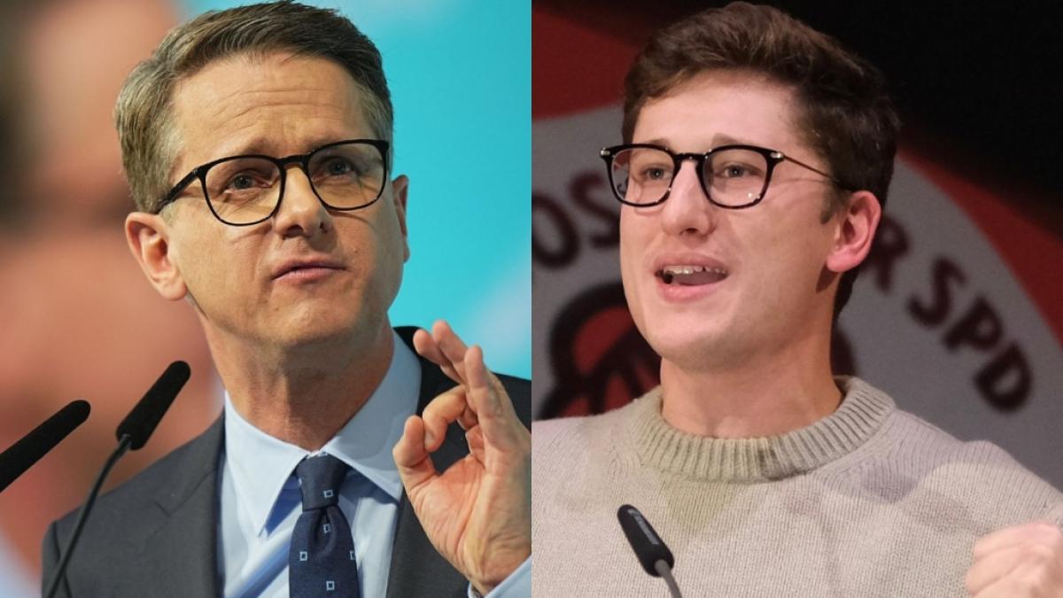 Zwischen CDU-Generalsekret&auml;r Carsten Linnemann (li.) und JuSo-Chef Philipp T&uuml;rmer (re.) flogen bei "Markus Lanz" im ZDF die Fetzen. (Foto)