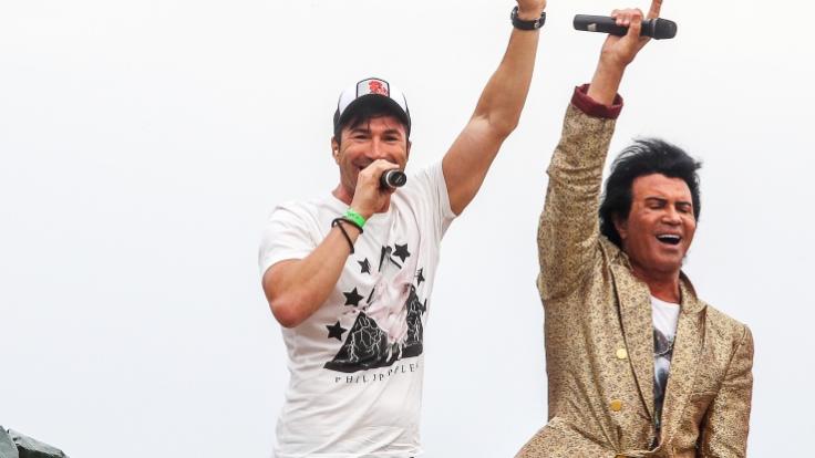 Costa und Lucas Cordalis beim Schlagermove 2014 in Hamburg.