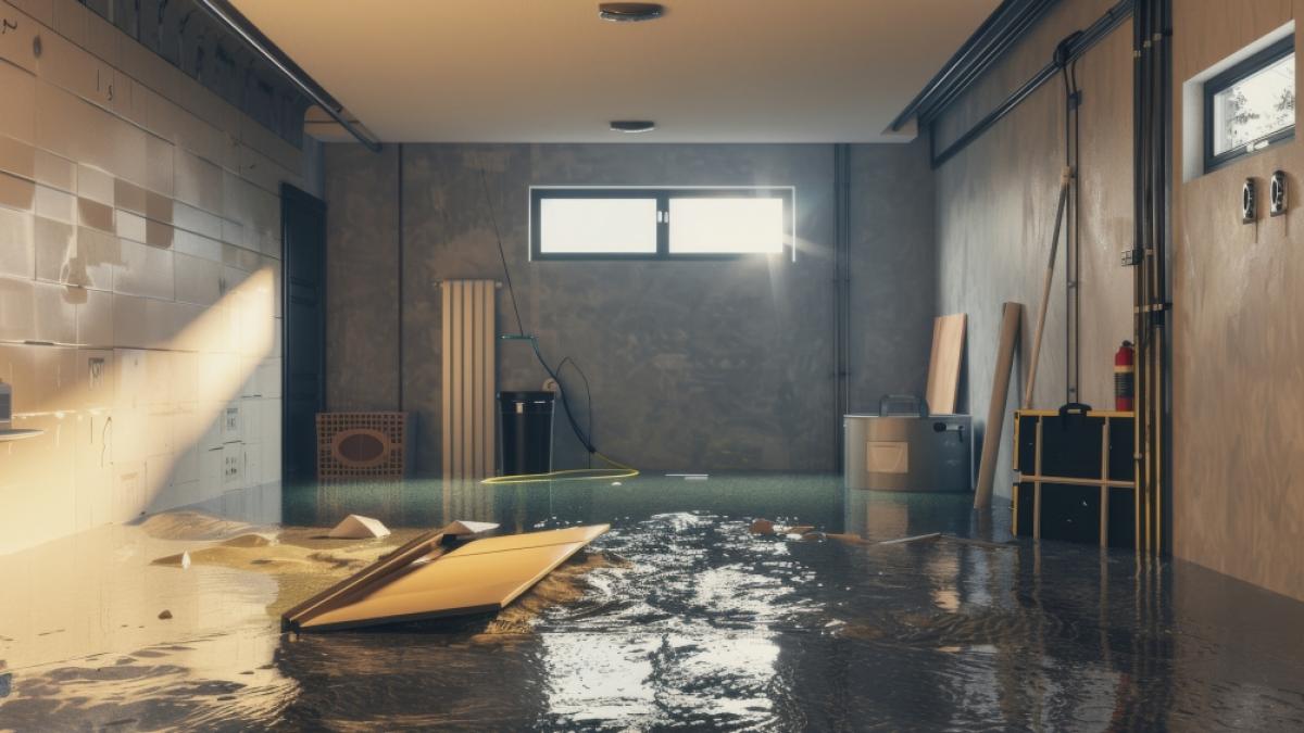 Damit es nach einem Unwetter in Ihrem Keller nicht so aussieht, sollten Sie Ihr Zuhause mit wasserdichten Kellerfenstern sch&uuml;tzen (Foto)