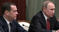 Seit Beginn des Ukraine-Krieges präsentiert sich Dmitri Medwedew (links) als strikter Gegner des Westens.