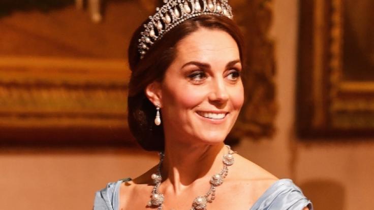 Kate Middleton beim Staatsbankett im Buckingham Palast.