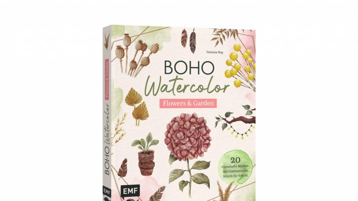 "Boho Watercolor - Flowers  Garden" von Vanessa May (Foto)