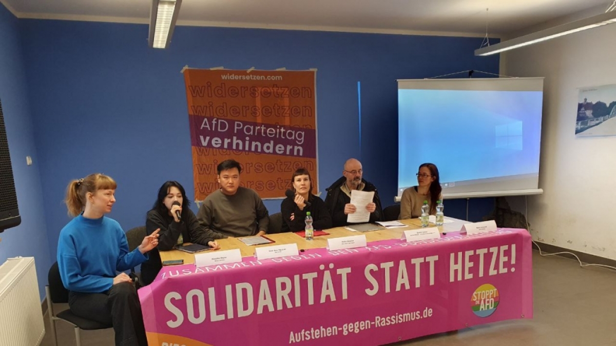 Widersetzen Pressekonferenz am 10.01.2025 (Foto)