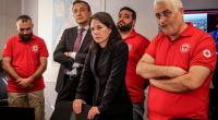 Annalena Baerbock besuchte am Mittwoch das Rote Kreuz im Libanon.
