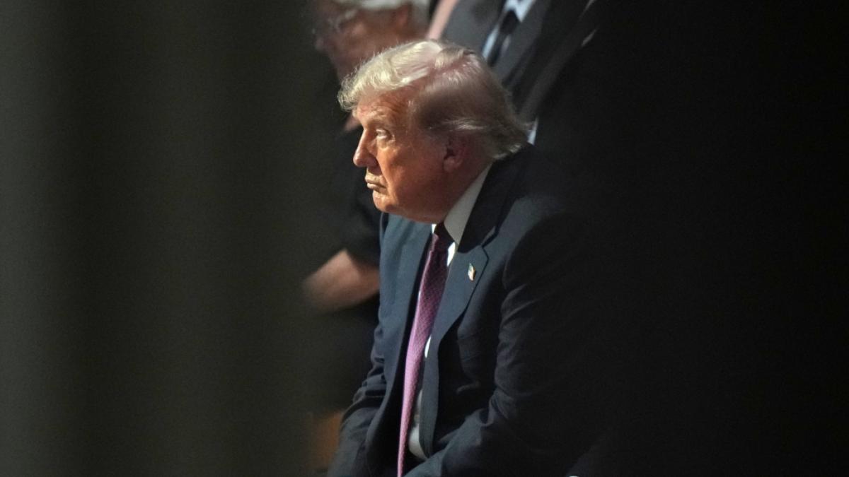 Donald Trump bei der Trauerfeier f&uuml;r Senator Lindsey Graham in der Washington National Cathedral (Foto)