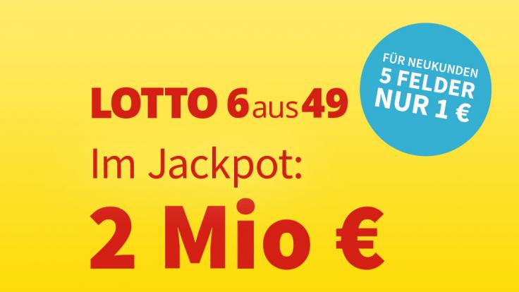 Am Mittwoch, 17.03.2021, liegen 2 Millionen Euro im Lotto-Jackpot.