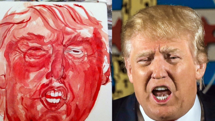 Ähnlichkeit zwischen Portrait und Original kann man tatsächlich erkennen. Was Donald Trump wohl zu seinem Portrait sagen würde?