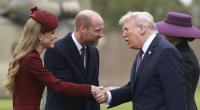 Donald Trump (r.) wurde auf Schloss Windsor von Prinzessin Kate und Prinz William begrüßt.