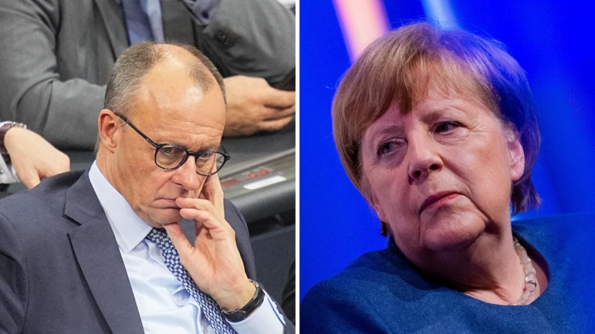 Angela Merkel kritisiert Friedrich Merz heftig nach der gemeinsamen Abstimmung mit der AfD. (Foto)