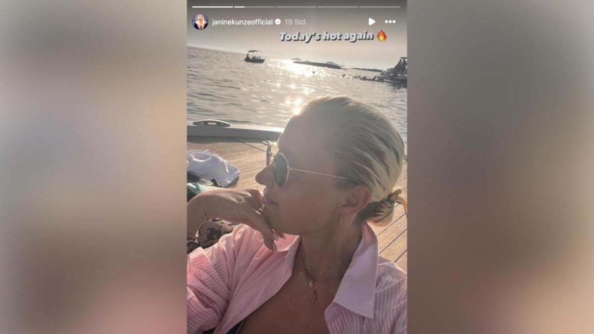 Janine Kunze gew&auml;hrt einen traumhaften Dekollet&eacute;-Ausblick. (Foto)