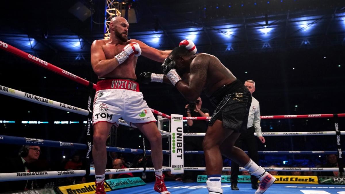 Tyson Fury bleibt Schwergewichtsweltmeister: Der Brite schickte seinen Herausforderer Dillian Whyte mit einem K.o. auf die Bretter. (Foto)