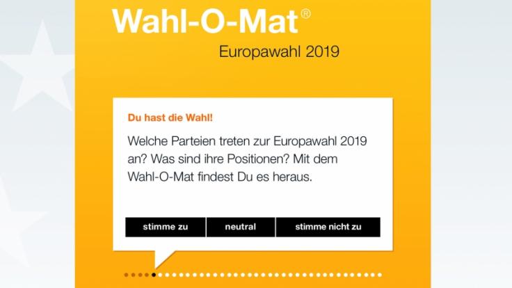 Wahl-O-Mat zur Europawahl 2019 ist online.