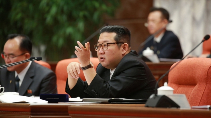 Der nordkoreanische Machthaber Kim Jong Un hat sein Volk auf ein herausforderndes Jahr 2022 eingeschworen. (Foto)