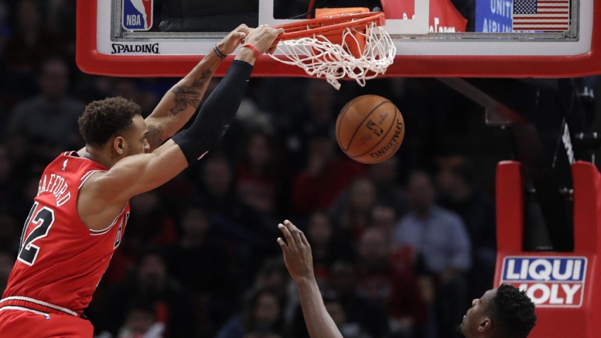 Daniel Gafford von den Chicago Bulls erzielt einen Korb, am 16.01.2020. (Symbolbild) (Foto)