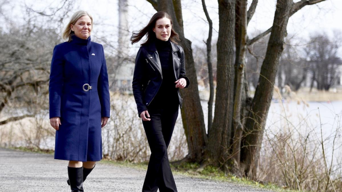 Magdalena Andersson, Ministerpr&auml;sidentin von Schweden und Sanna Marin, Ministerpr&auml;sidentin von Finnland (Foto)