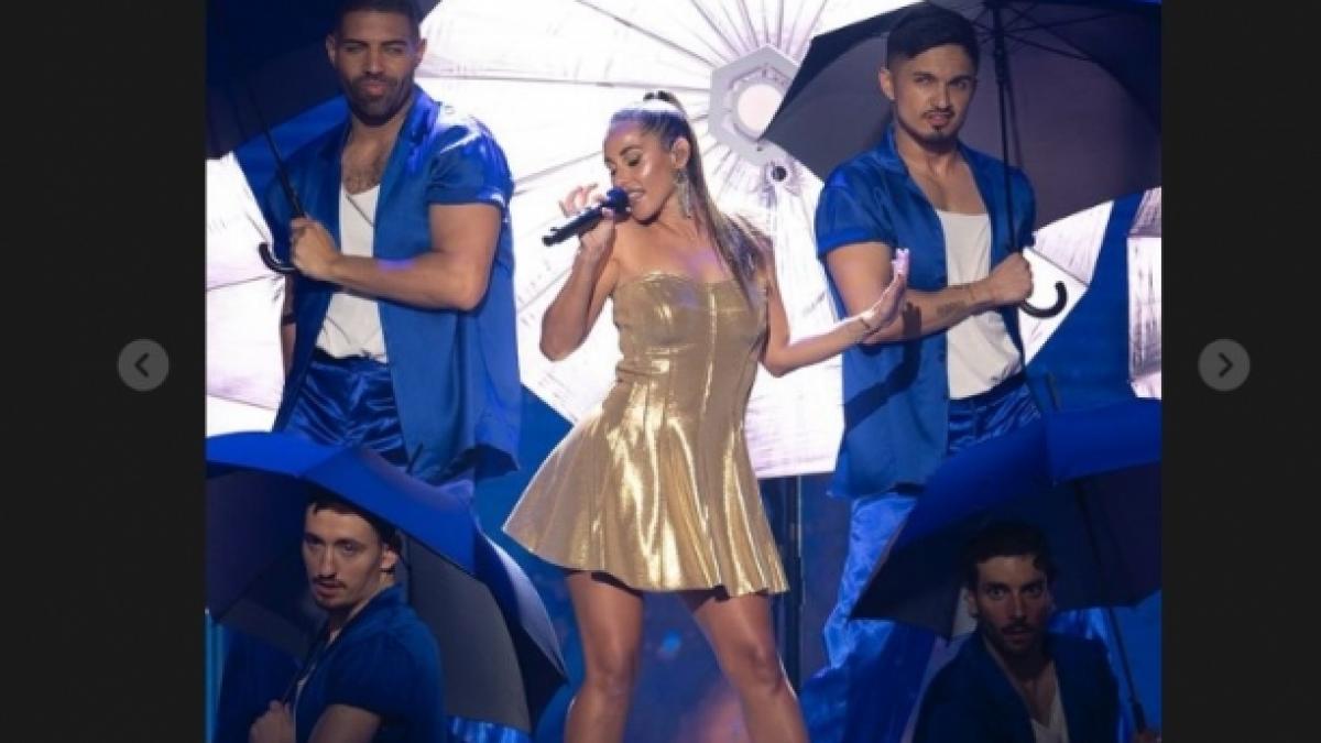 Sarah Engels ist auf der B&uuml;hne eine echte Erscheinung. In Vorfreude auf die "Giovanni Zarrella Show" postete die S&auml;ngerin dieses Foto in ihrer Story. (Foto)