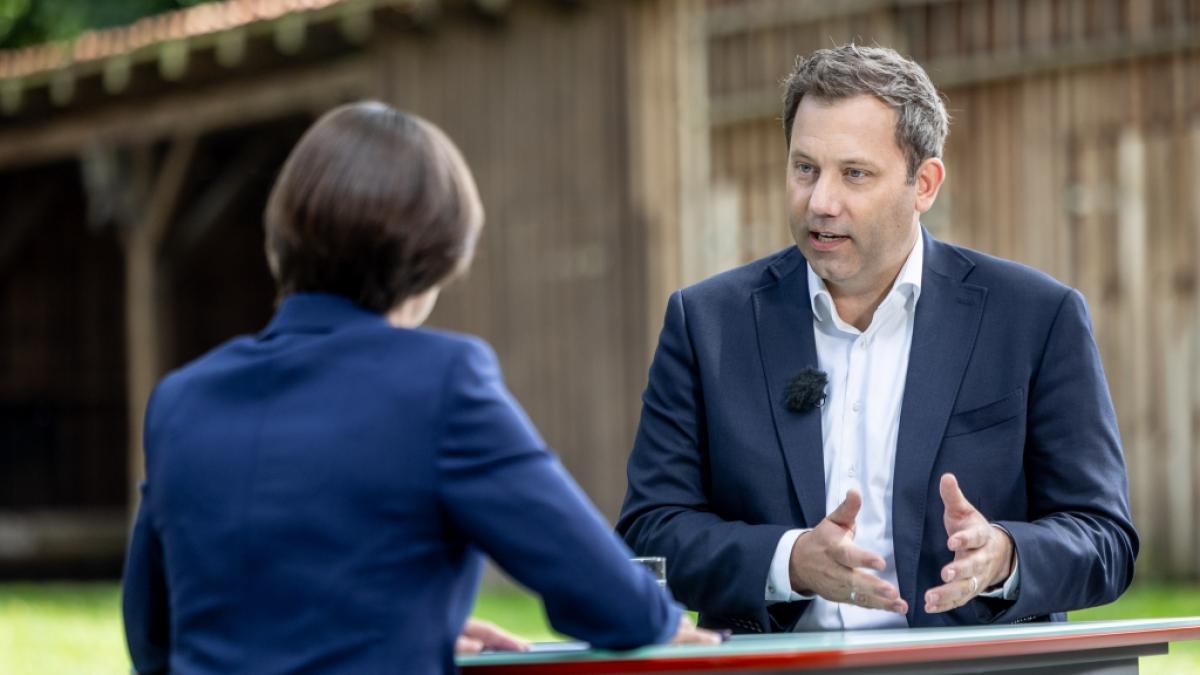 Sommerinterview von Vizekanzler Lars Klingbeil (SPD) mit ZDF-Hauptstadtkorrespondentin Diana Zimmermann in "Berlin direkt". (Foto)