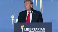 Donald Trumps Rede bei der Libertarian National Convention verlief nicht ohne Zwischenrufe.