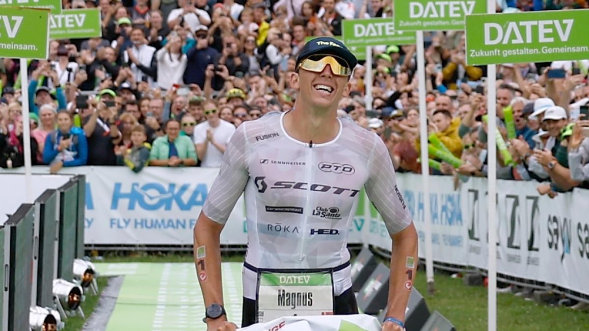 Magnus Ditlev gewann den Triathlon in Roth in Weltbestzeit. (Foto)